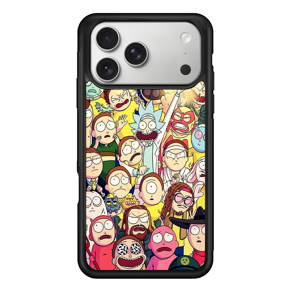 Rick and Morty Aesthetic Cartoon iPhone 17 Pro Case | Slim Rubber Case for iPhone 17 Pro