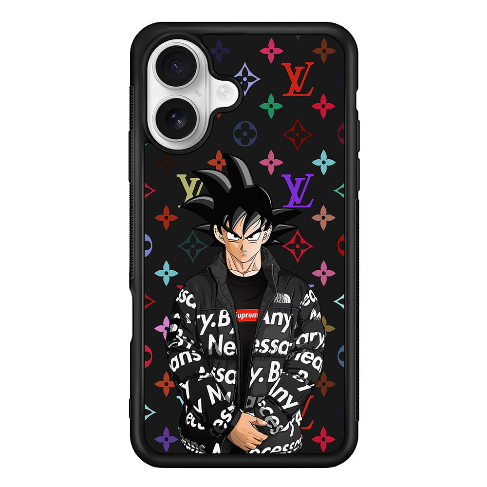 Louis Vuitton Goku Hypebeast iPhone 16 Plus Case | Slim Rubber Case for iPhone 16 Plus