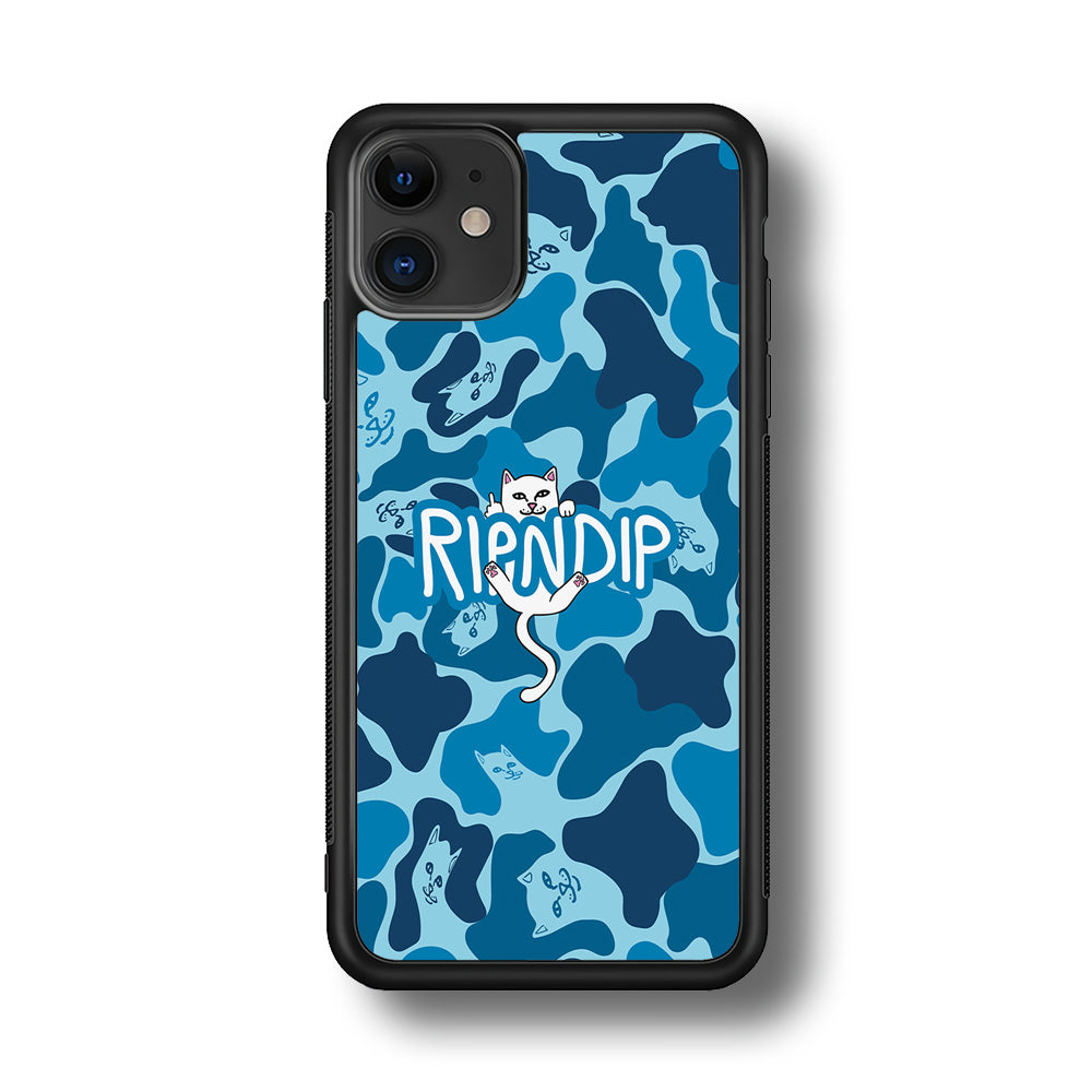 Rip N Dip Blue Camo iPhone 12 Case | Slim Rubber Case for iPhone 12