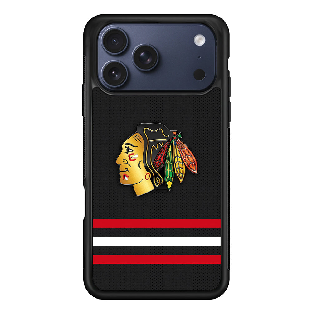 Chicago Blackhawks Pattern iPhone 17 Pro Max Case | Slim Protective Cover for iPhone 17 Pro Max