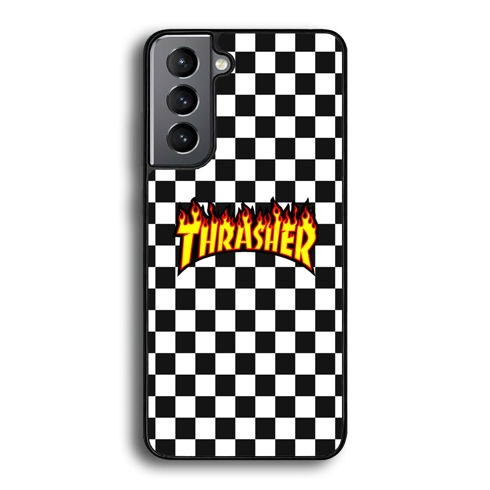 Thrasher Chess Pattern Samsung Galaxy S24 Plus Case | Slim Rubber Case for Samsung Galaxy S24 Plus
