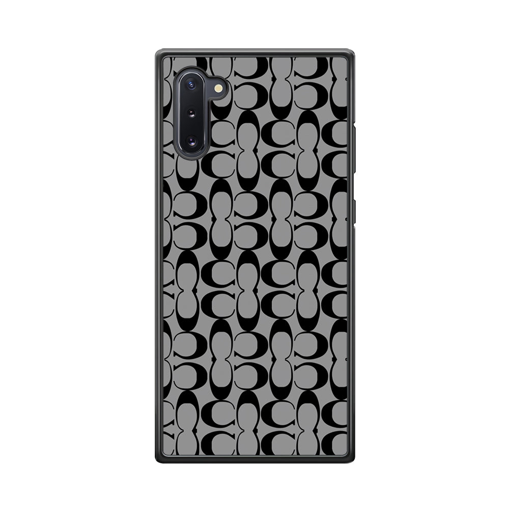 Coach Black Grey Samsung Galaxy Note 10 Case | Slim Rubber Case for Samsung Galaxy Note 10