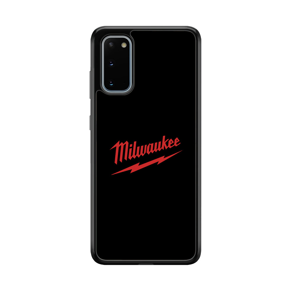 Milwaukee Tool Black Background Samsung Galaxy S20 Case | Slim Rubber Case for Samsung Galaxy S20