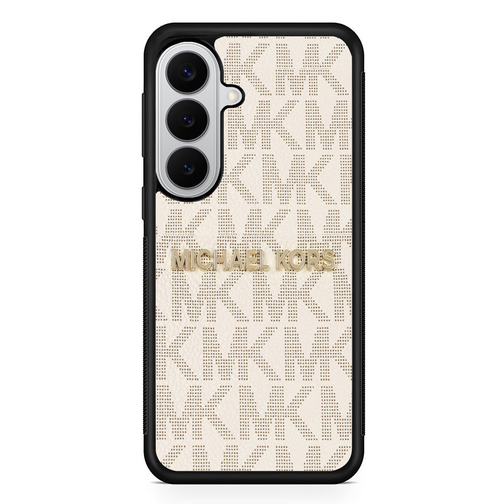 Michael Kors White Pattern Samsung Galaxy S26 Case | Slim Rubber Case for Samsung Galaxy S26