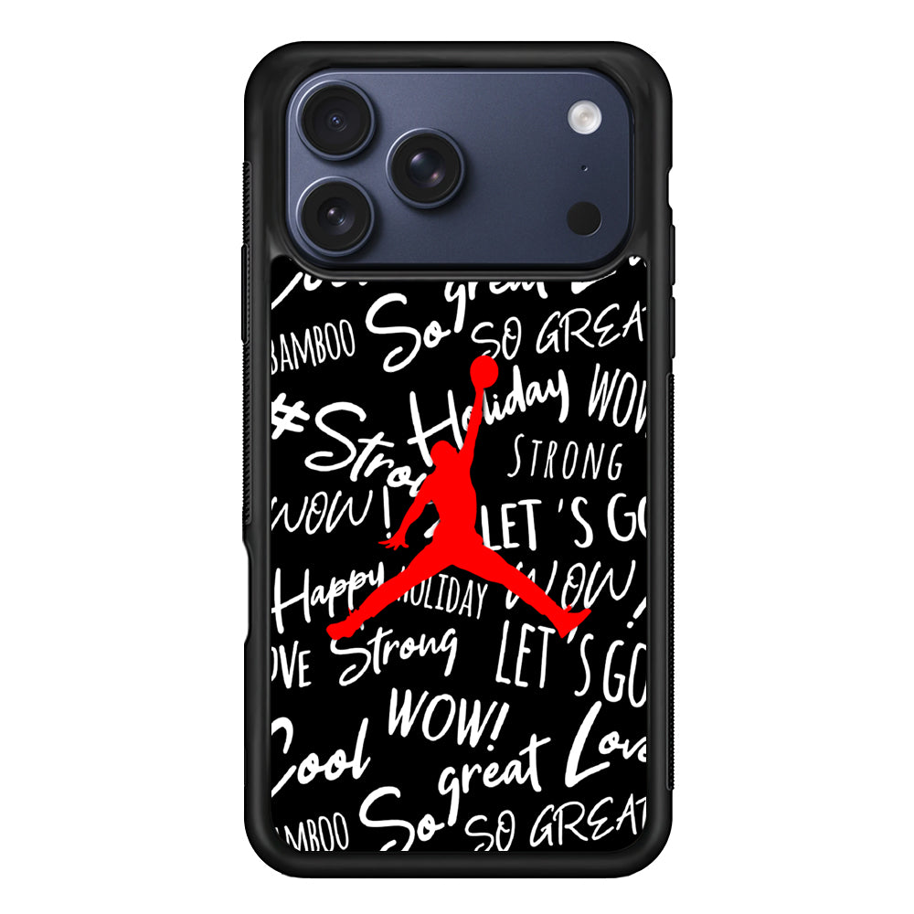 Air Jordan Logo Handwriting iPhone 17 Pro Max Case | Durable Rubber Case for iPhone 17 Pro Max