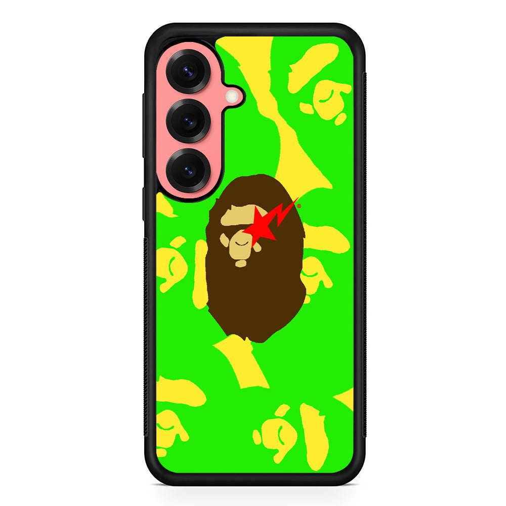 Bape Green Screen Samsung Galaxy S25 Case | Slim Rubber Case for Samsung Galaxy S25