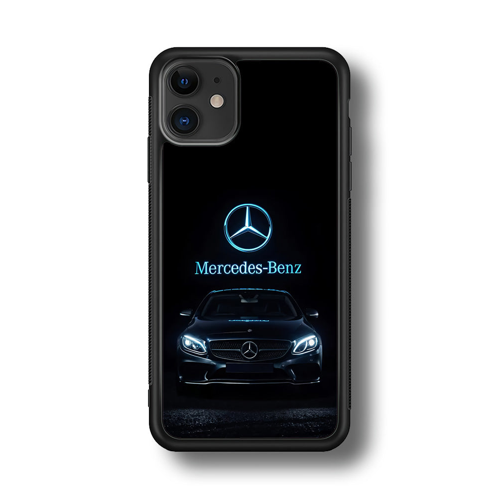 Mercedes-Benz Blue Dark Aesthetic iPhone 11 Case | Slim Rubber Case for iPhone 11
