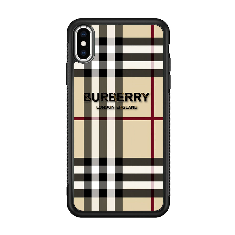 Burberry Cream Pattern iPhone Xs Max Case | Slim Rubber Case for iPhone Xs Max
