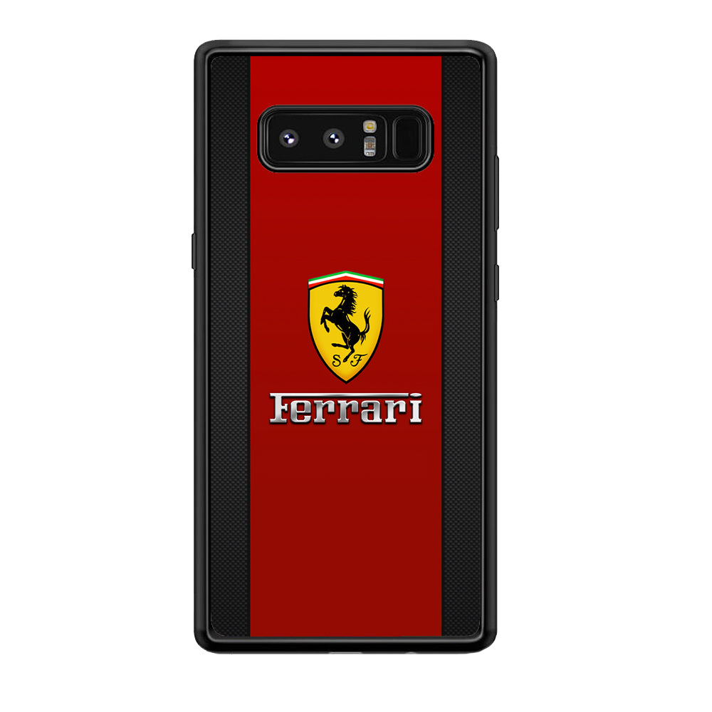Ferrari Luxury Car Stripe Logo Samsung Galaxy Note 8 Case | Slim Rubber Case for Samsung Galaxy Note 8