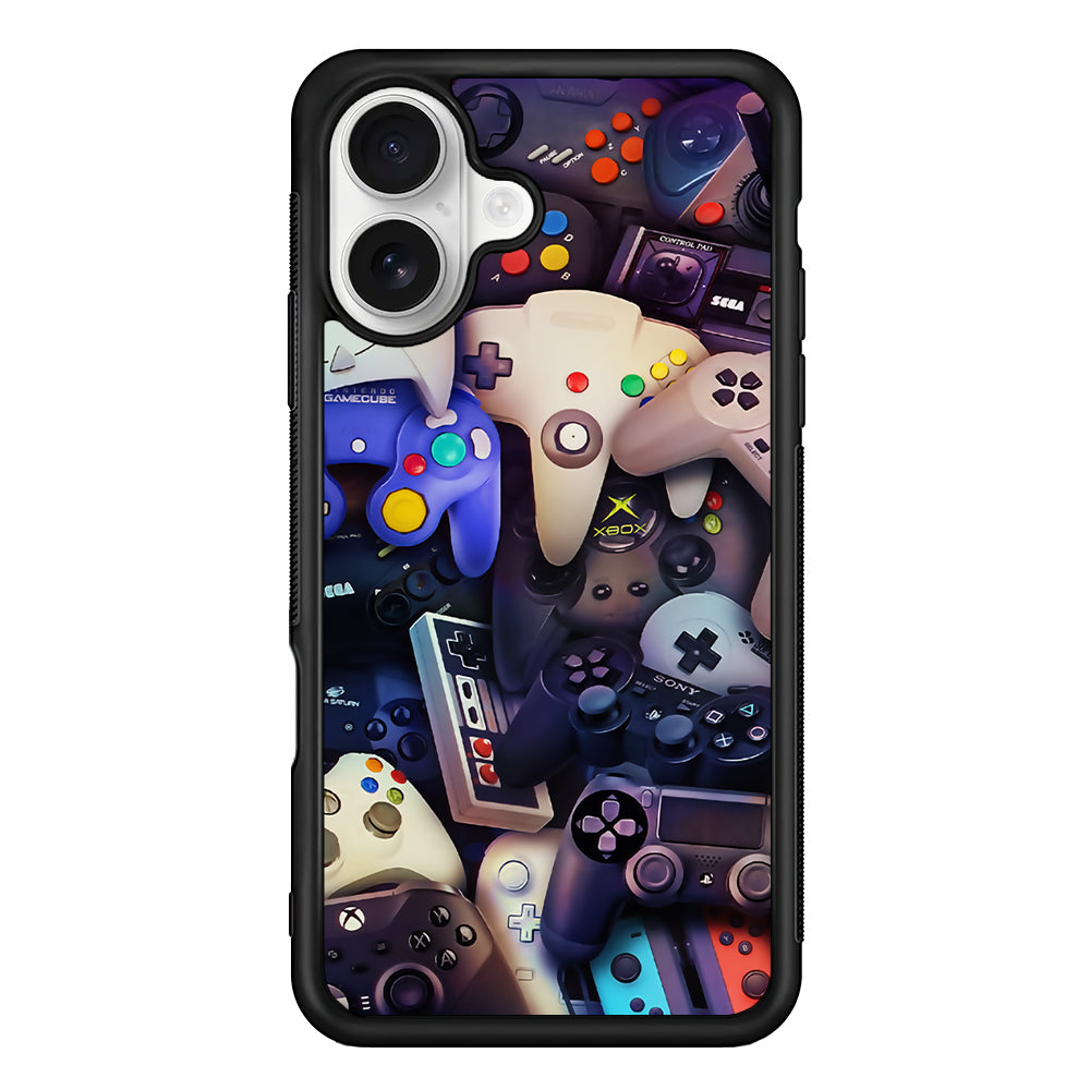 Console Controller Game Retro iPhone 16 Plus Case | Durable Protective Rubber Cover