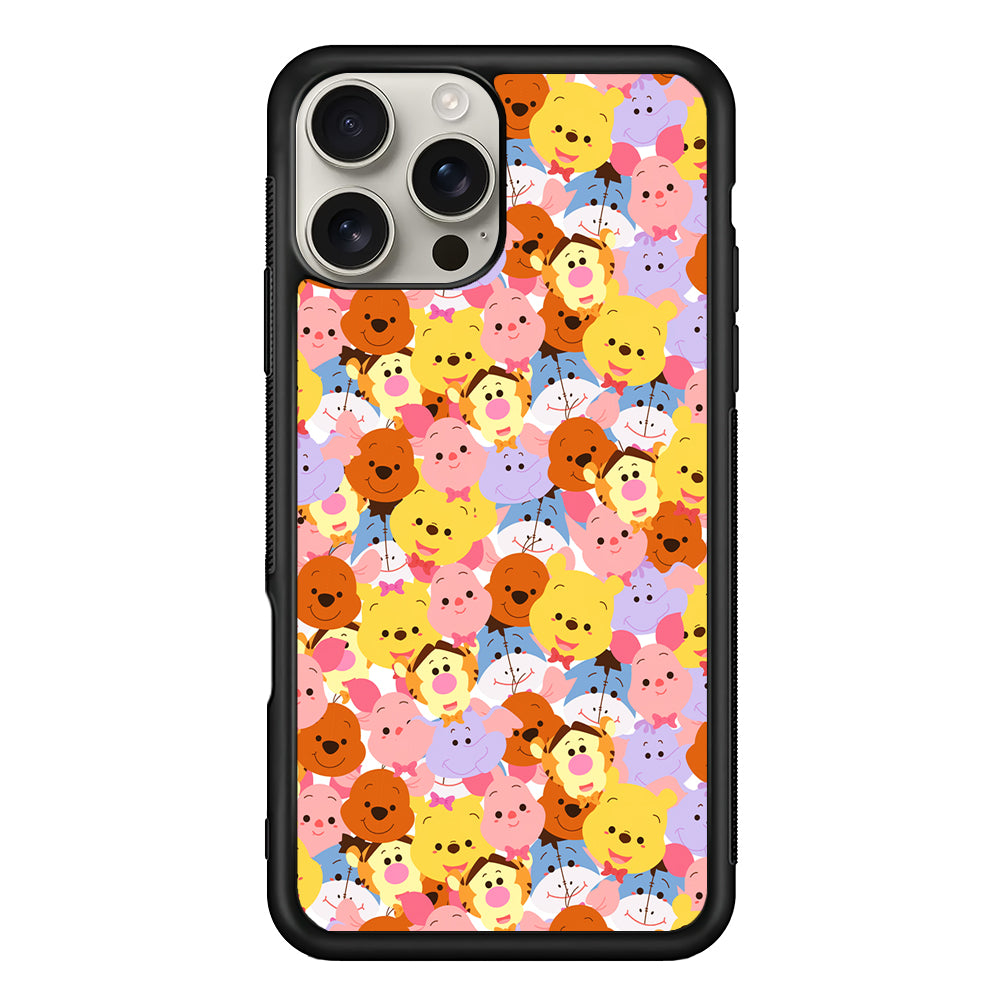 Faces of Winnie The Pooh and Friends iPhone 16 Pro Max Case | Stylish Protective Case for iPhone 16 Pro Max