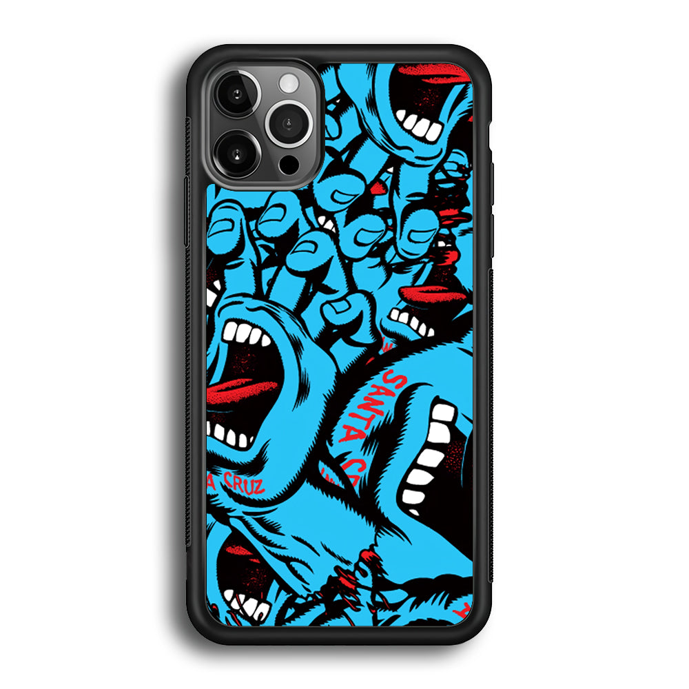 Santa Cruz Skateboard Pattern iPhone 12 Pro Max Case | Slim Rubber Case for iPhone 12 Pro Max