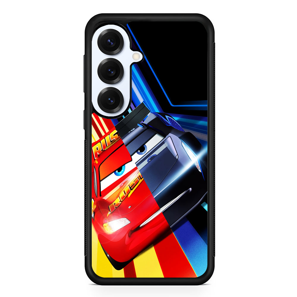 Lightning Mcqueen Car Poster Samsung Galaxy S25 Plus Case | Slim Rubber Cover for Samsung Galaxy S25 Plus