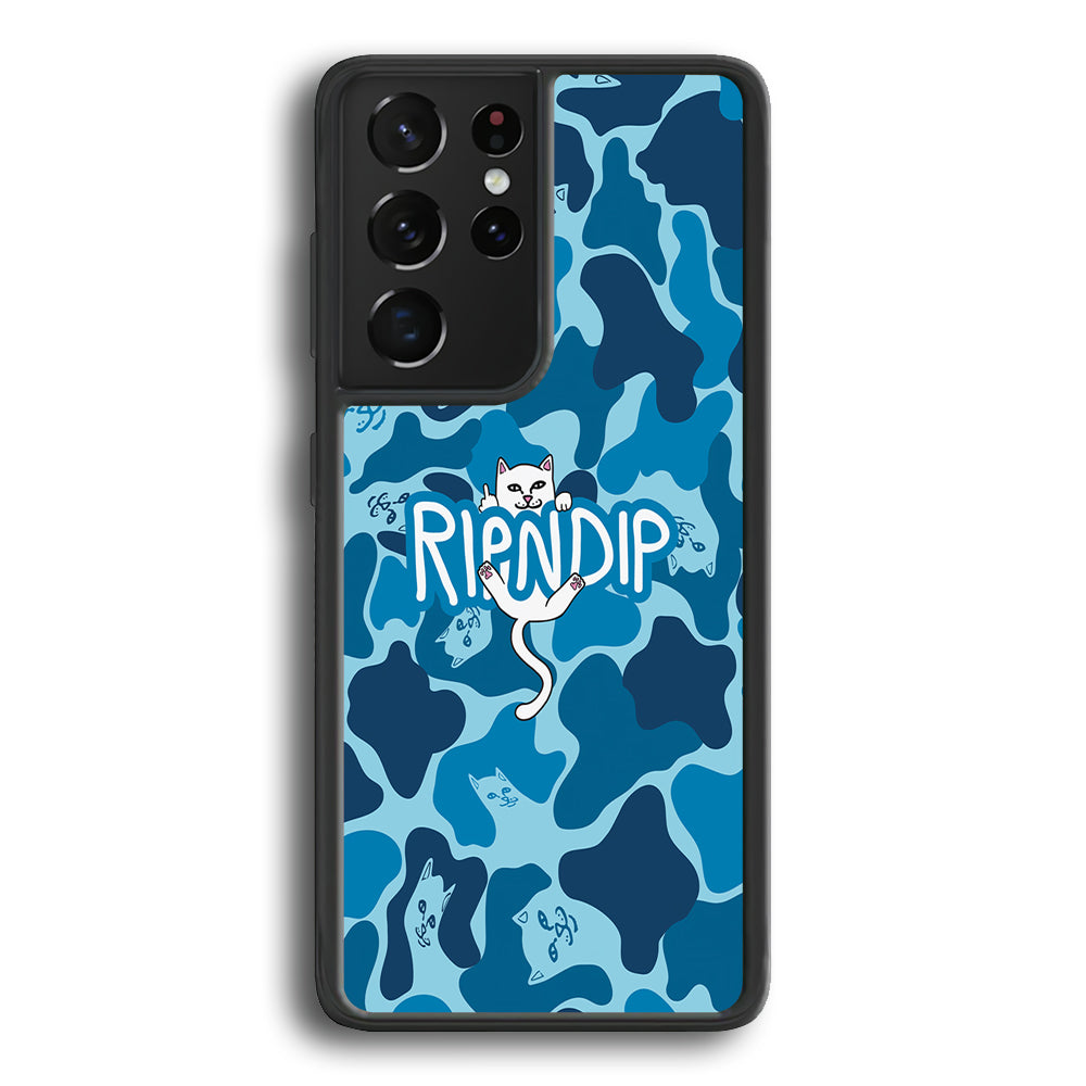 Rip N Dip Blue Camo Samsung Galaxy S24 Ultra Case | Slim Rubber Case for Samsung Galaxy S24 Ultra