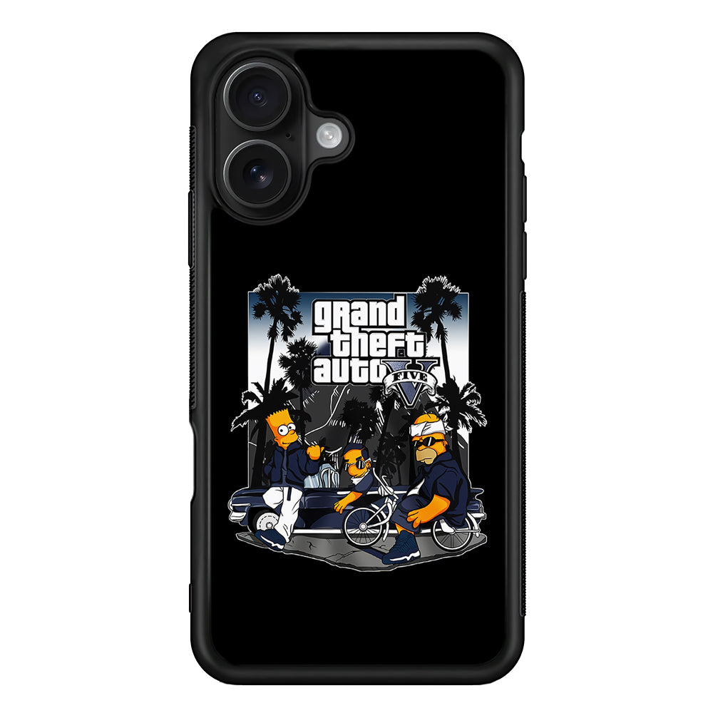 Grand Theft Auto Simpson iPhone 16 Case - Oxvistore