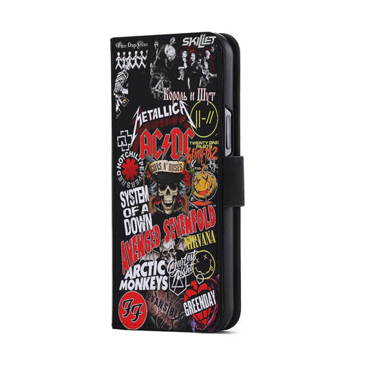 90s Rock Metal Aesthetic Flip Wallet Phone Case-Oxvistore