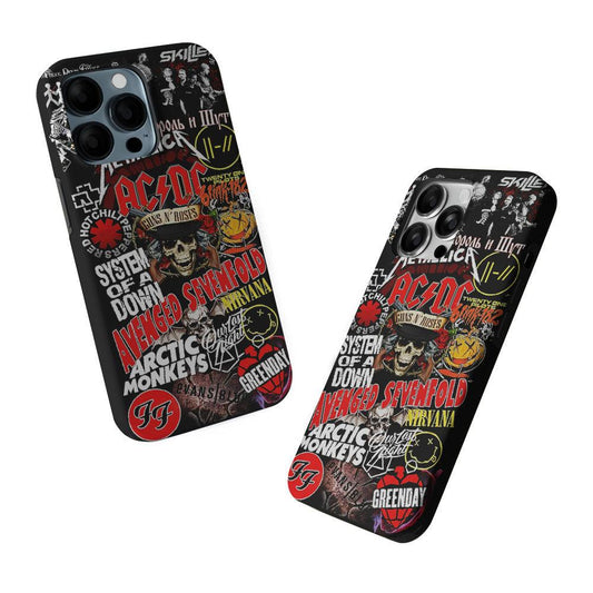 90s Rock Metal Aesthetic 2 in 1 Tough Phone Case-Oxvistore
