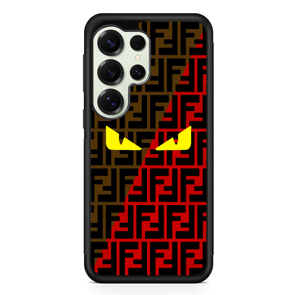 Fendi Choco Red Samsung Galaxy S25 Ultra Case | Slim Rubber Case for Samsung Galaxy S25 Ultra
