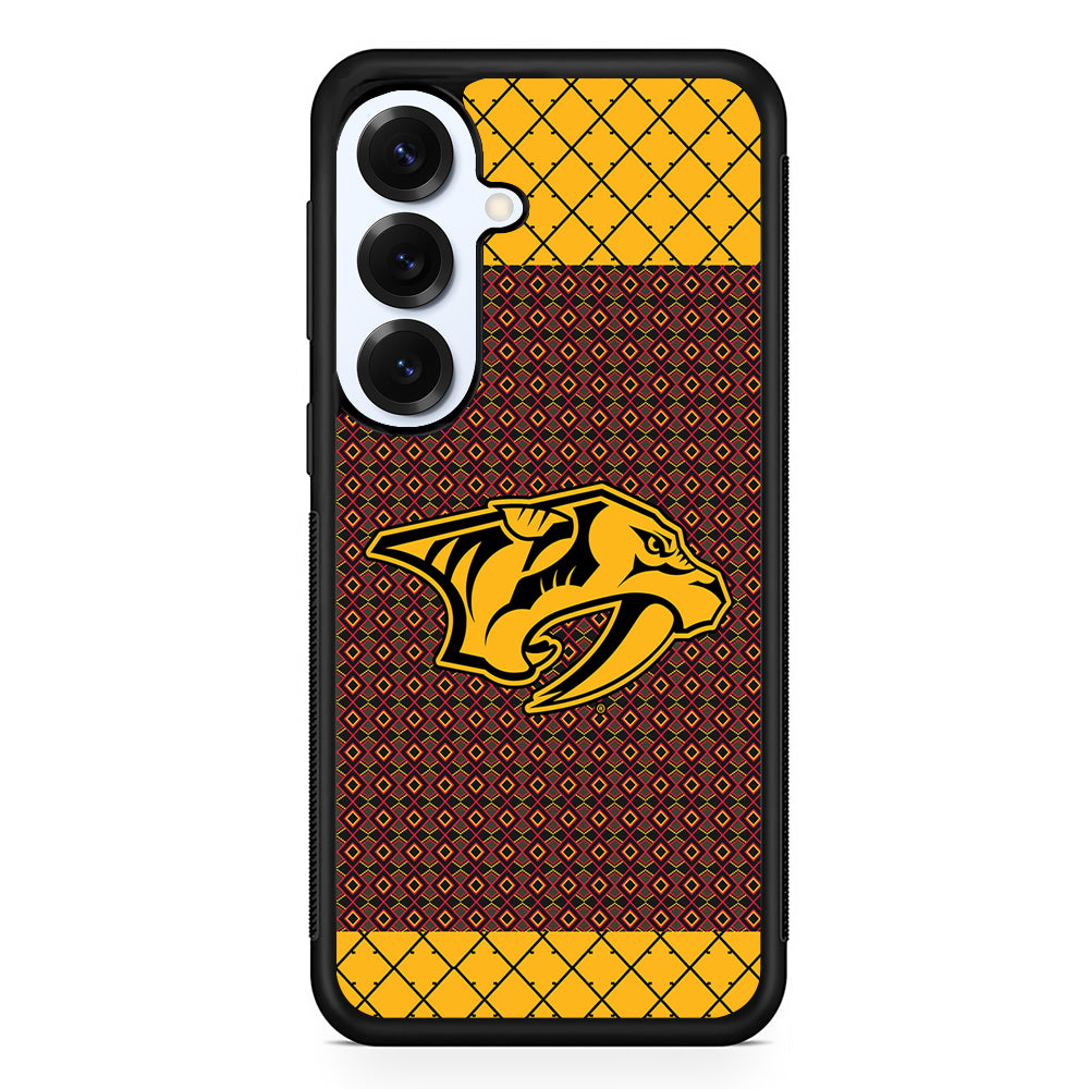 Nashville Predators Pattern Samsung Galaxy S25 Plus Case | Slim Rubber Cover for Samsung Galaxy S25 Plus