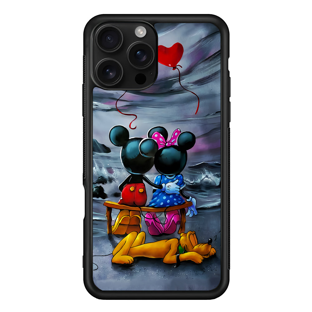 Mickey Minnie on The Beach iPhone 16 Pro Case | Durable Protective Case for iPhone 16 Pro