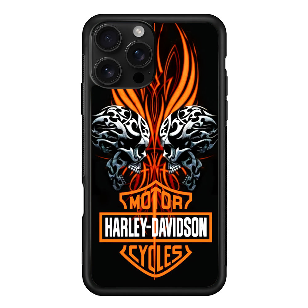 Harley Davidson Two Skull iPhone 16 Pro Case - Stylish Protective Cover for iPhone 16 Pro