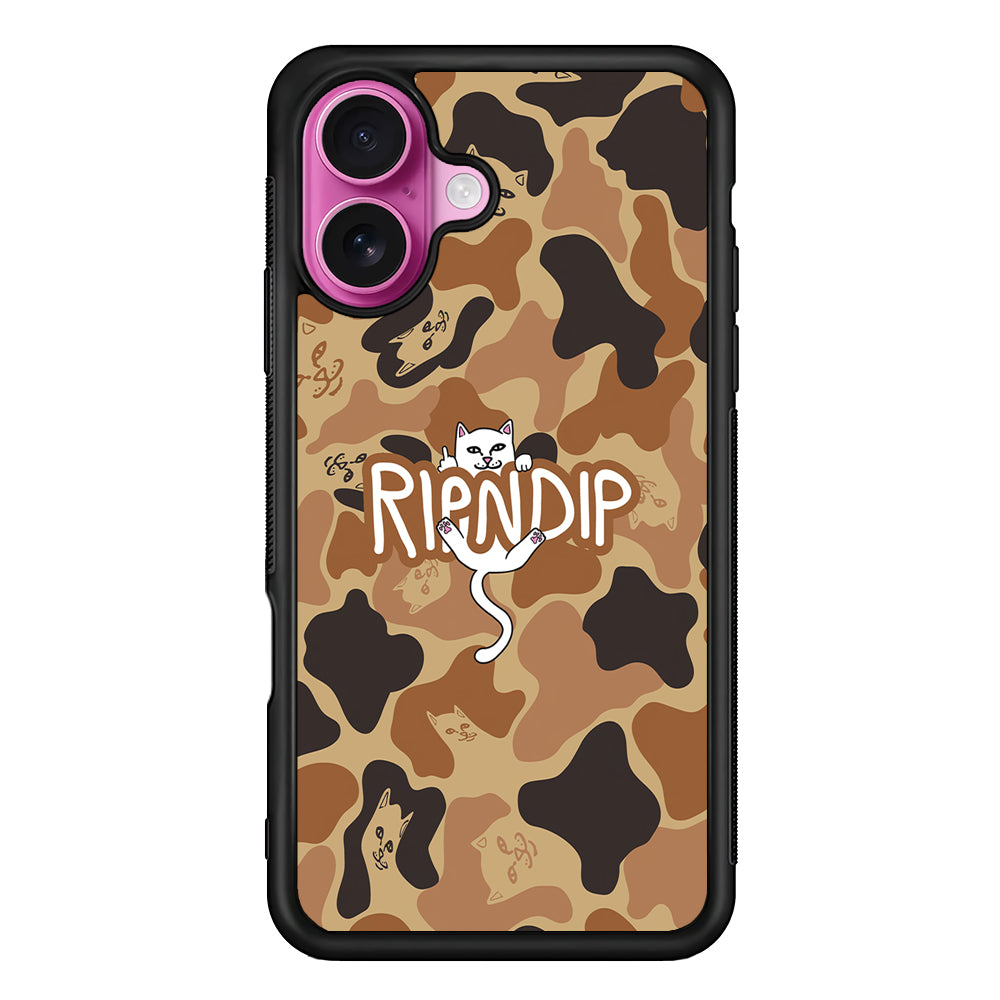 Rip N Dip Brown Camo iPhone 17 Case | Slim Rubber Case for iPhone 17