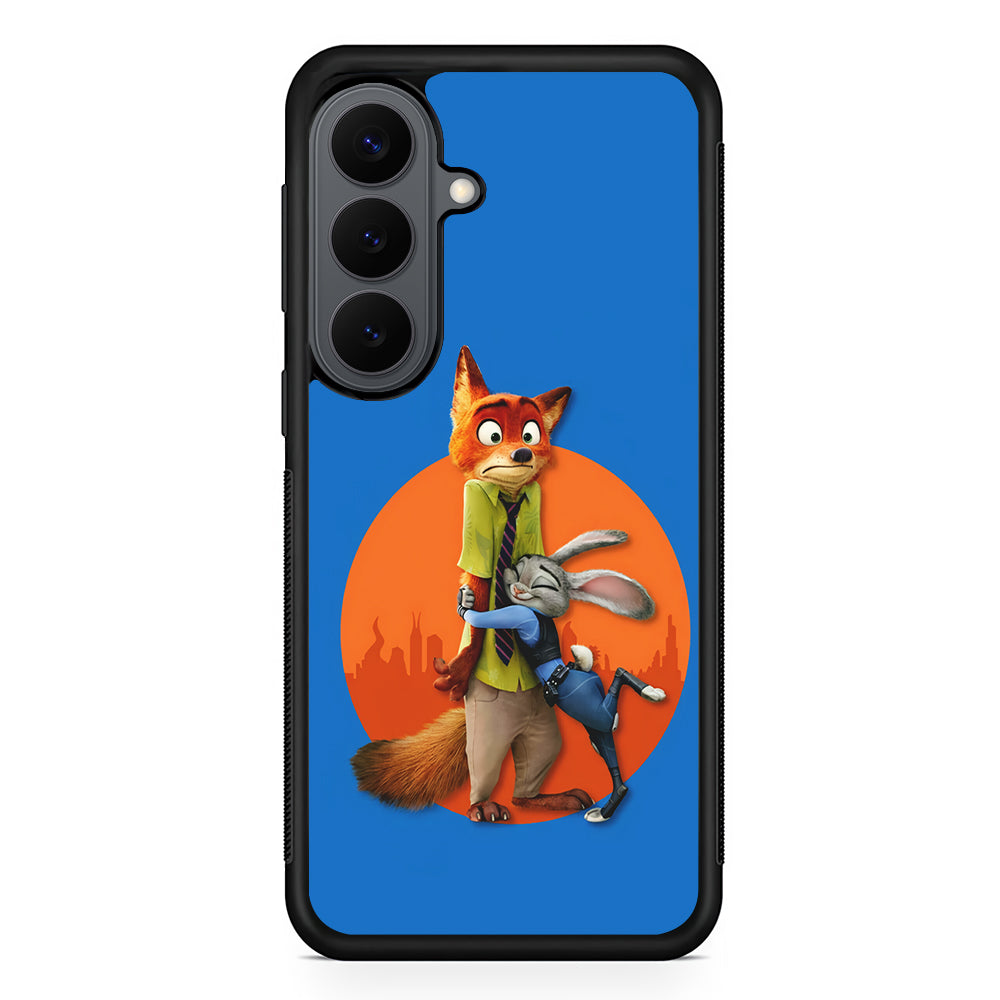 Zootopia Nick and Judy Hug Samsung Galaxy S26 Plus Case | Slim Rubber Case for Samsung Galaxy S26 Plus