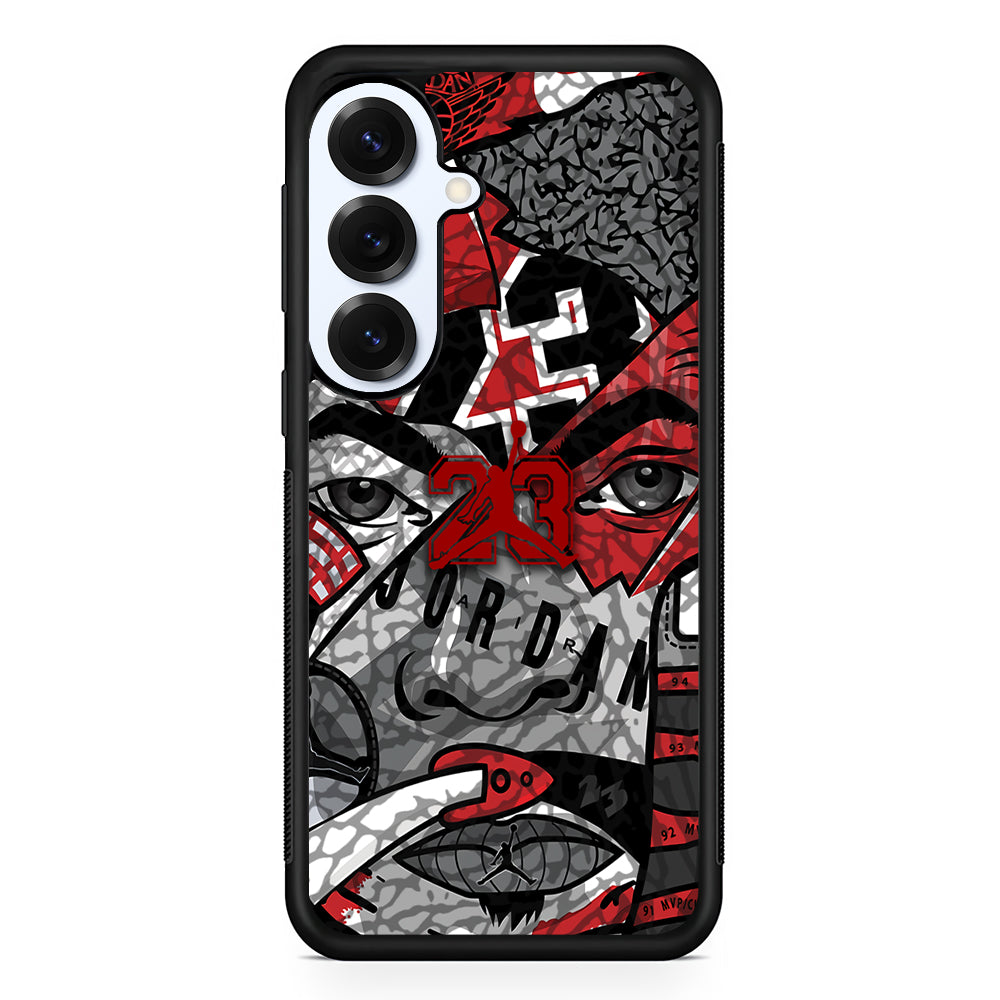 Air Jordan Face Without Mask Samsung Galaxy S25 Plus Case | Durable Samsung Galaxy S25 Plus Phone Case