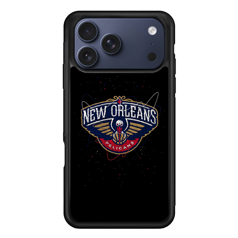New Orleans Pelicans Abstract iPhone 17 Pro Max Case | Slim Protective Cover for iPhone 17 Pro Max