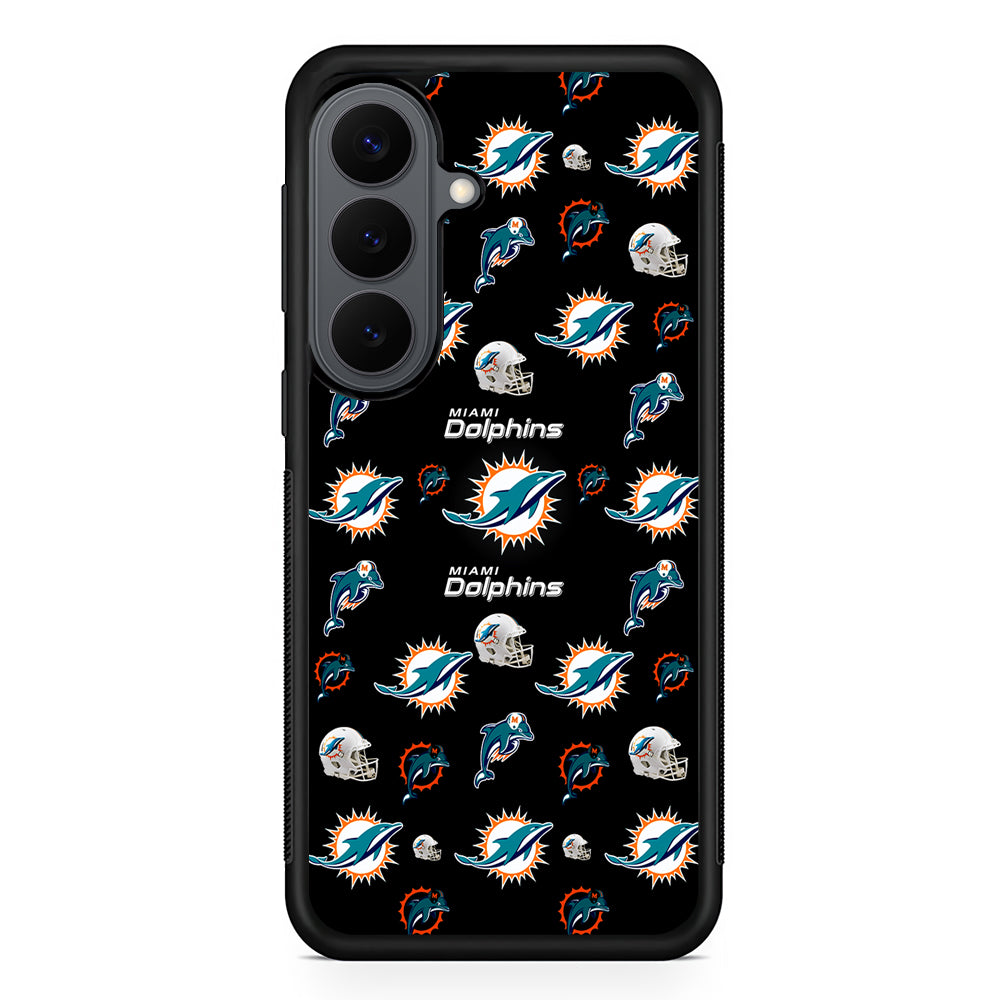 Miami Dolphins Pattern Samsung Galaxy S26 Plus Case | Slim Rubber Case for Samsung Galaxy S26 Plus