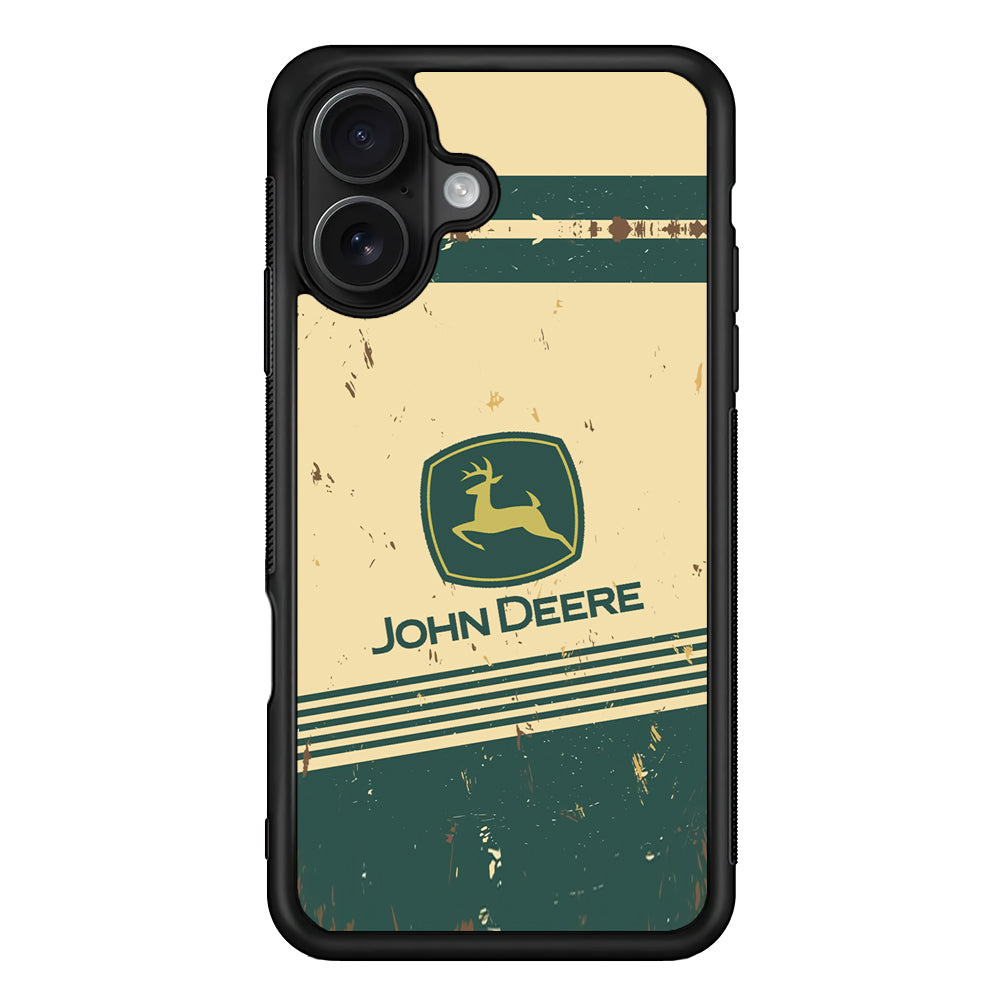 John Deere Retro Plaque iPhone 16 Case | Slim Rubber Case for iPhone 16