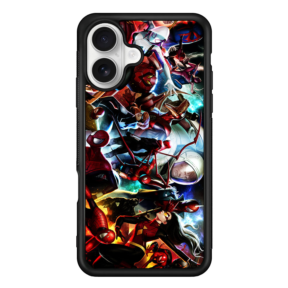 Spiderman Multiverse Collection iPhone 16 Plus Case | Durable Protective Rubber Cover