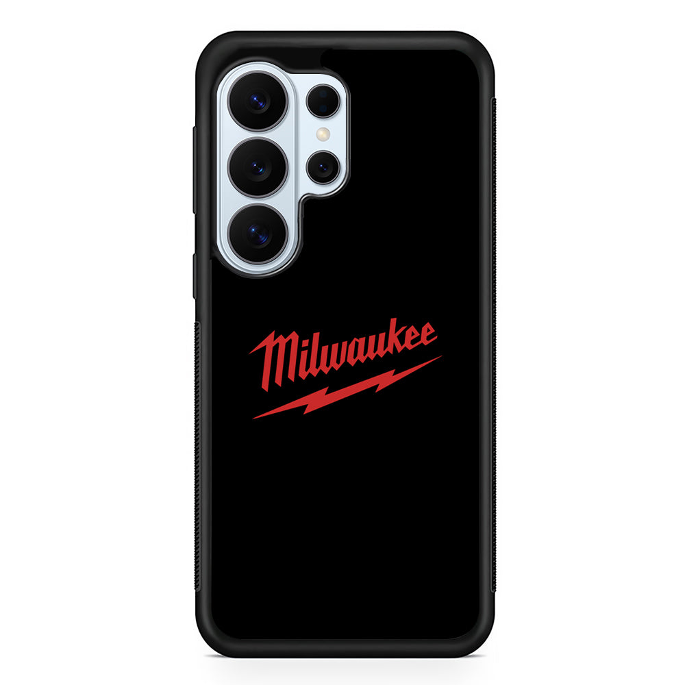 Milwaukee Tool Black Background Samsung Galaxy S26 Ultra Case | Slim Rubber Case for Samsung Galaxy S26 Ultra