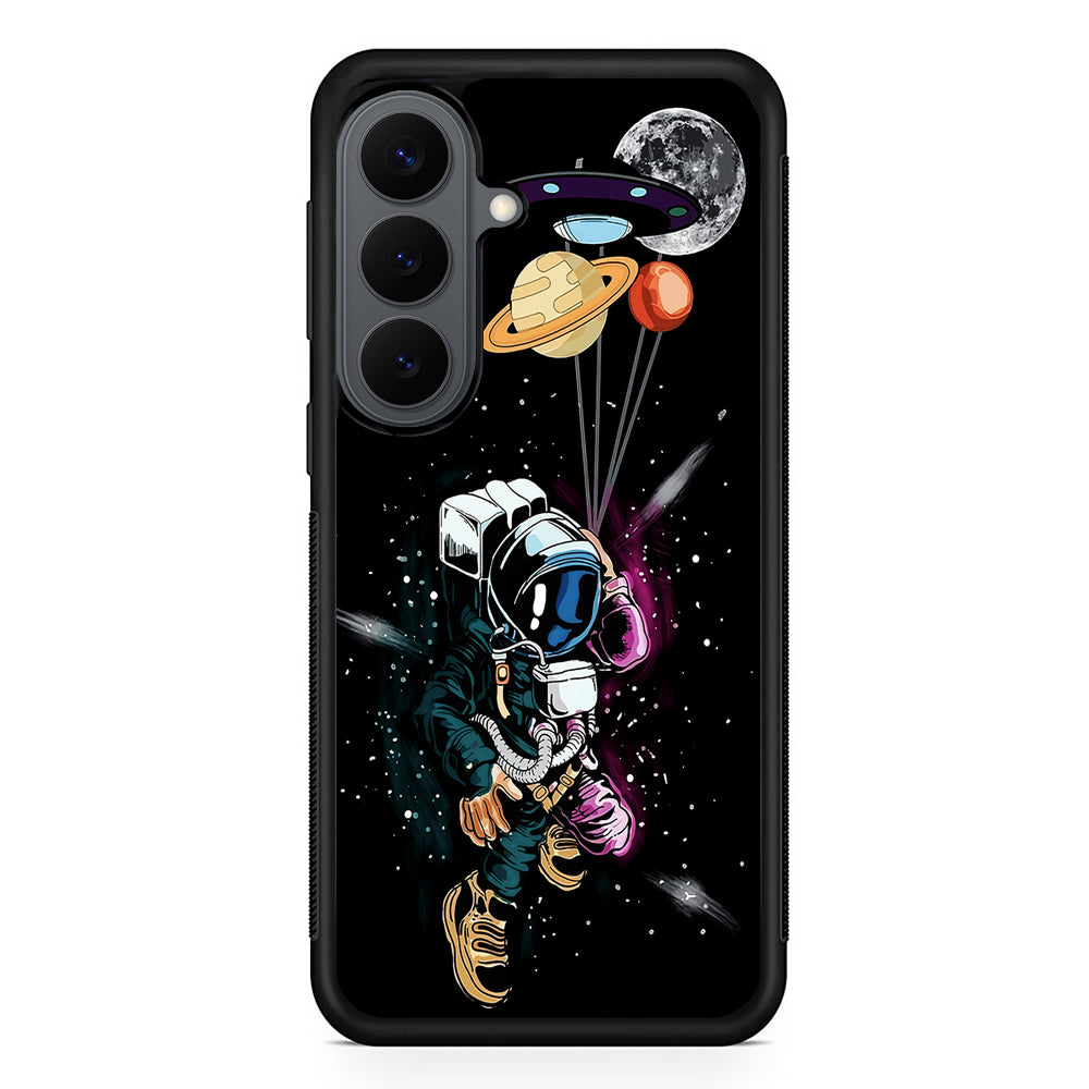 Astronaut UFO Balloon Outer Space Samsung Galaxy S26 Plus Case | Slim Rubber Case for Samsung Galaxy S26 Plus
