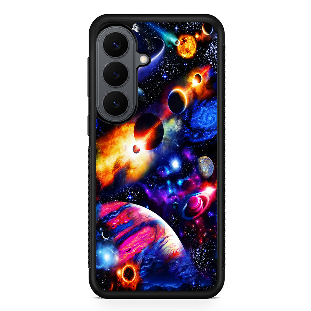 Beautiful Space Galaxy Planets Samsung Galaxy S26 Plus Case | Slim Rubber Case for Samsung Galaxy S26 Plus