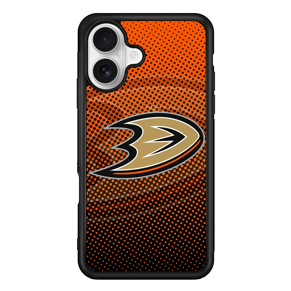 Anaheim Ducks Dot iPhone 16 Plus Case | Durable Protective Rubber Cover