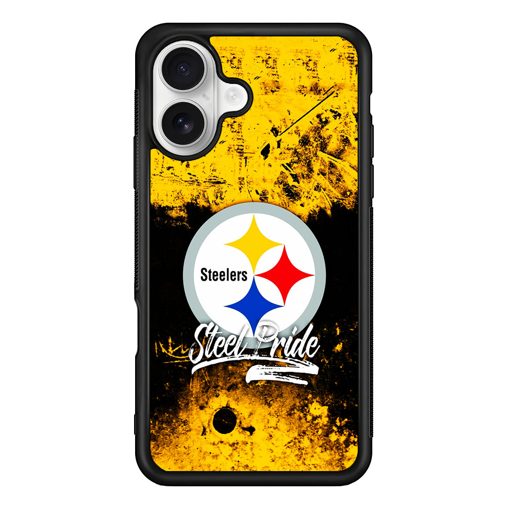 Pittsburgh Steelers Steel Pride iPhone 16 Plus Case | Durable Protective Rubber Cover