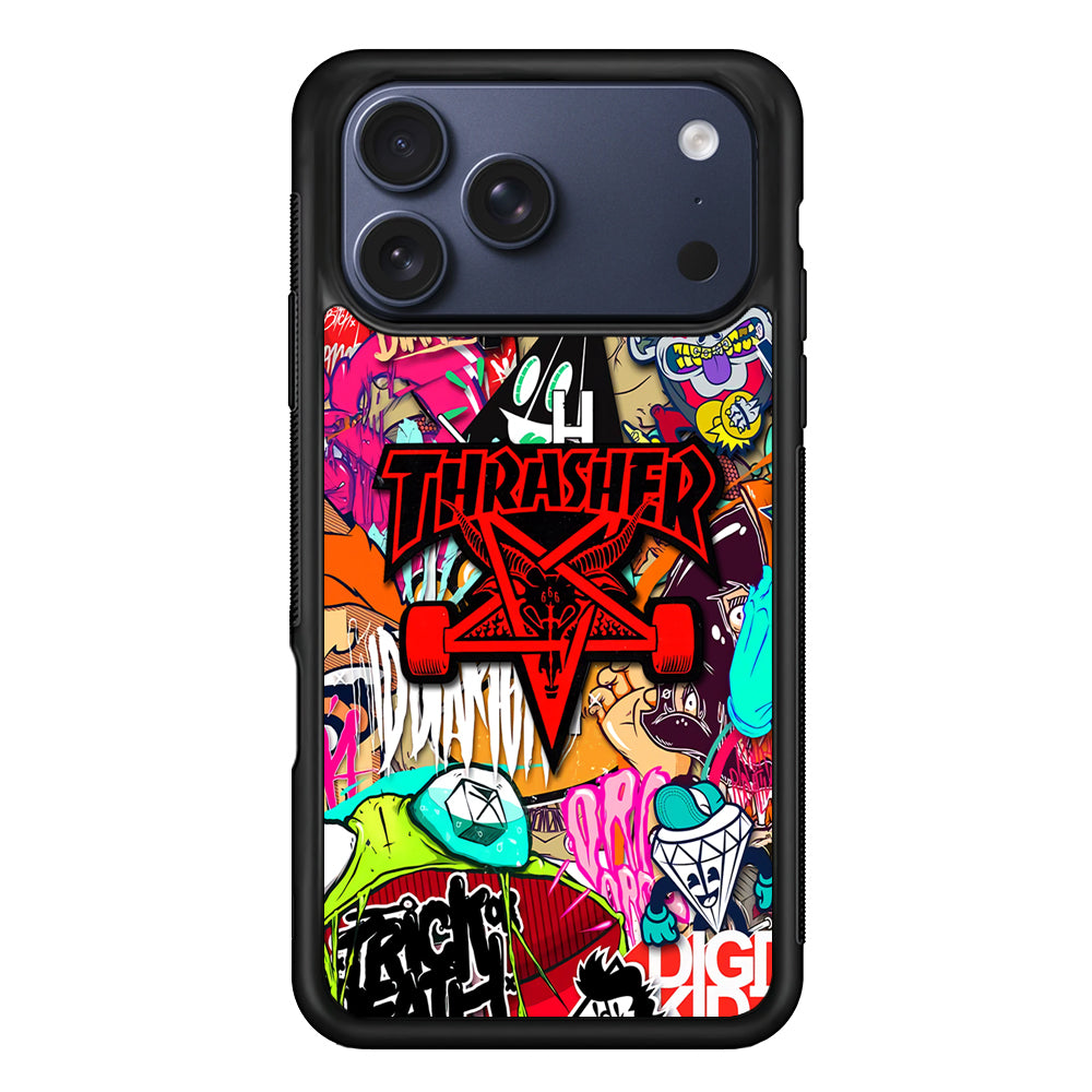Thrasher Gang Assembly iPhone 17 Pro Max Case | Slim Rubber Case for iPhone 17 Pro Max