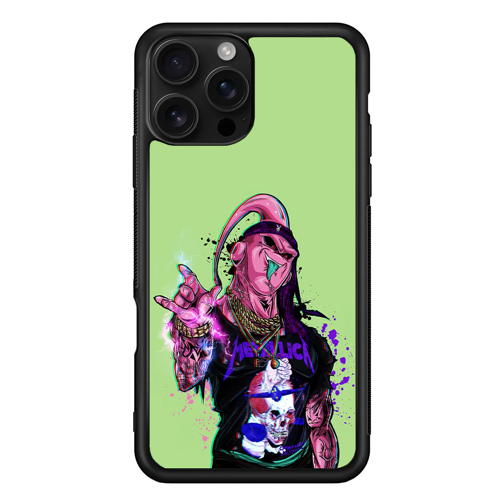 Majin Buu Metallica Style iPhone 16 Pro Case | Durable Protective Case for iPhone 16 Pro