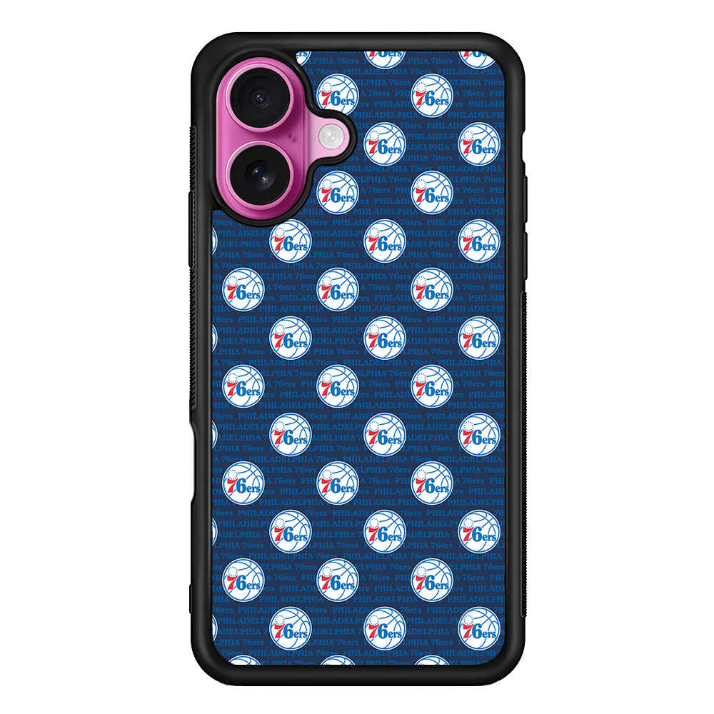 Philadelphia 76ers Pattern iPhone 17 Case | Slim Protective Rubber Phone Cover