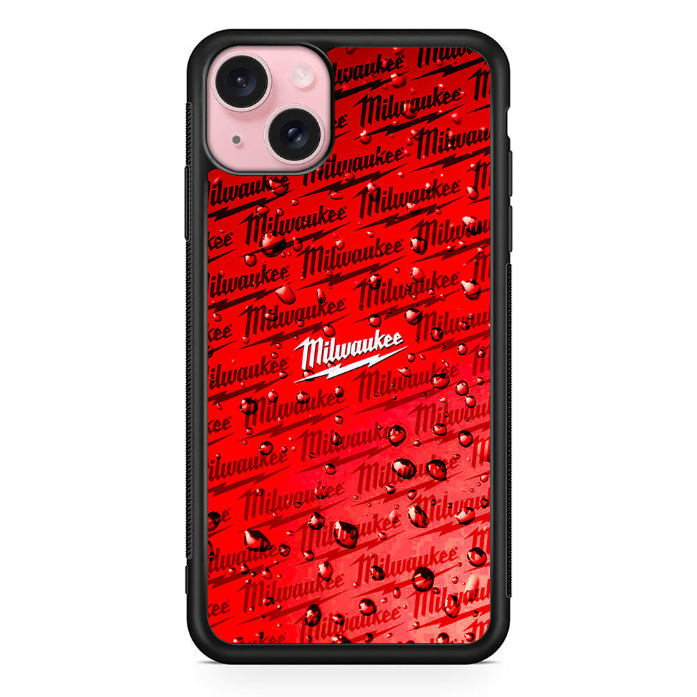 Milwaukee Tool Water Droplet iPhone 15 Case | Slim Rubber Case for iPhone 15