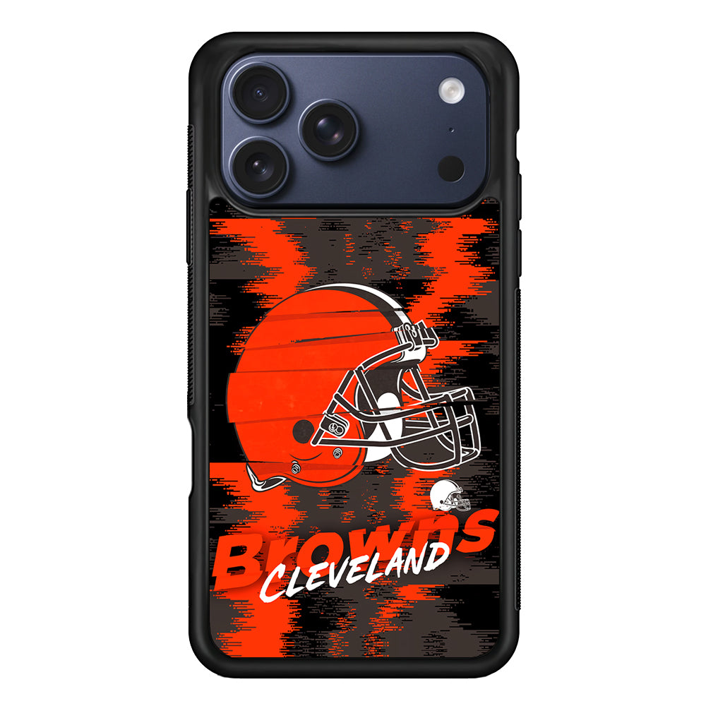 Cleveland Browns Abstract Color iPhone 17 Pro Max Case | Slim Protective Cover for iPhone 17 Pro Max