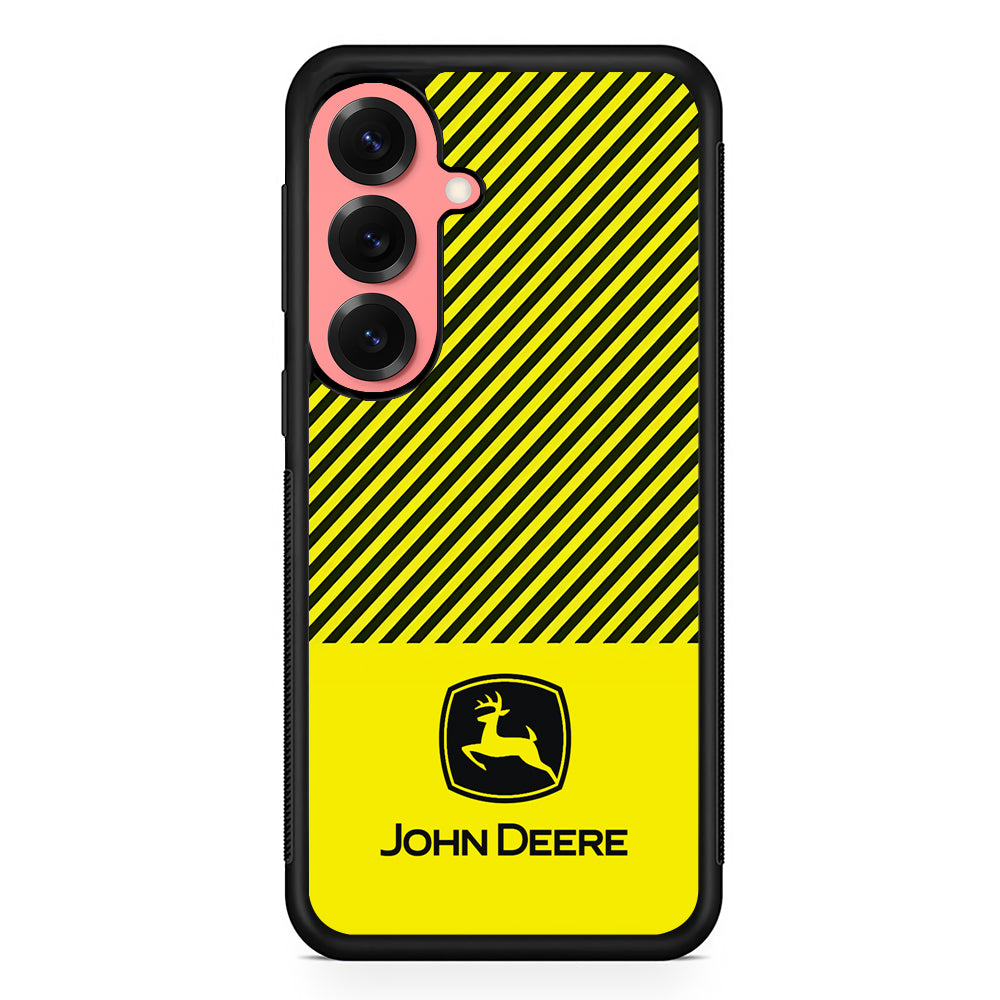 John Deere Black Patern Samsung Galaxy S25 Case | Slim Rubber Case for Samsung Galaxy S25