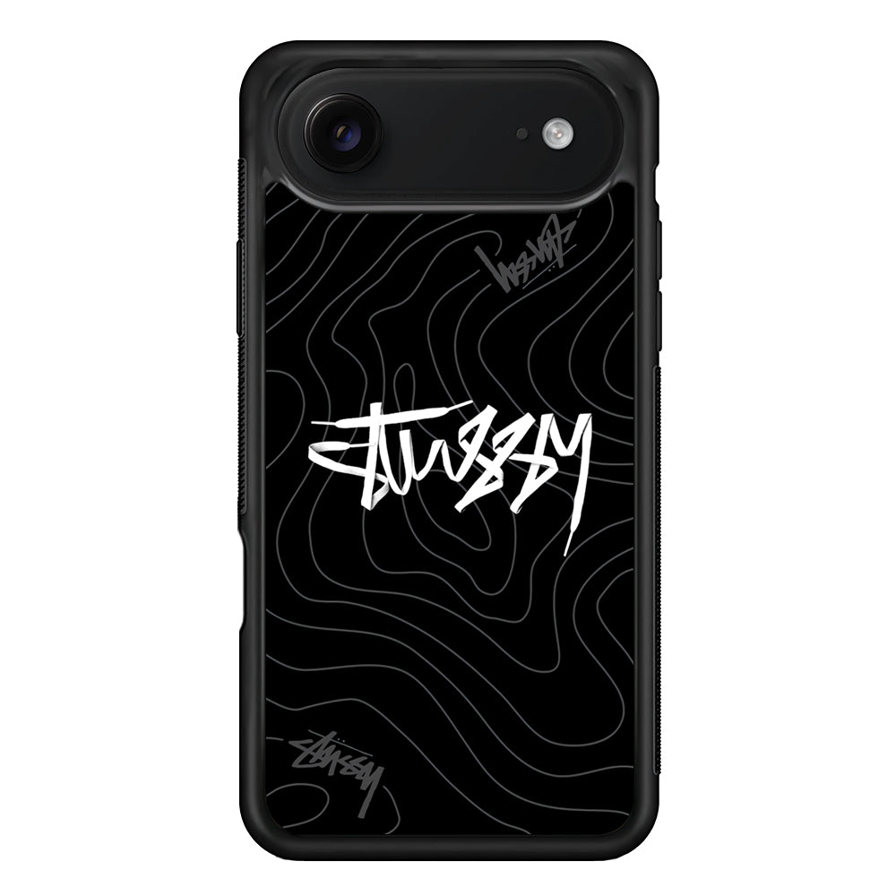 Stussy Black Vibes iPhone 17 Air Case | Slim Rubber Case for iPhone 17 Air