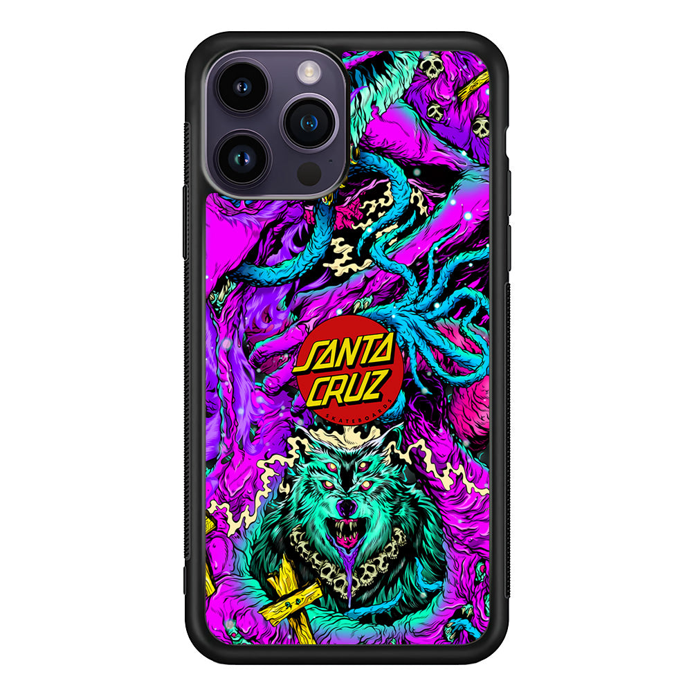 Santa Cruz Skateboard Wolf iPhone 14 Pro Max Case | Slim Rubber Case for iPhone 14 Pro Max