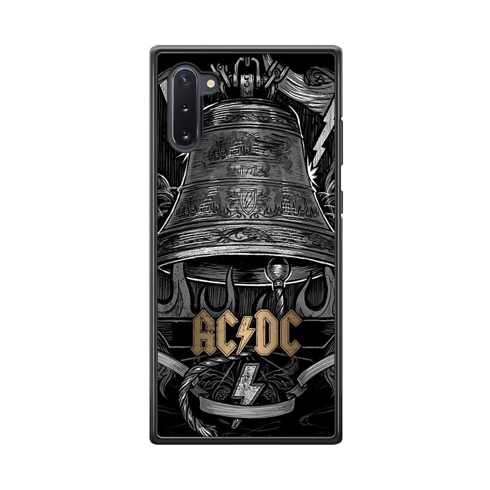 ACDC Bell of Fire Samsung Galaxy Note 10 Case-Rubber Black (2D Case)-Oxvistore