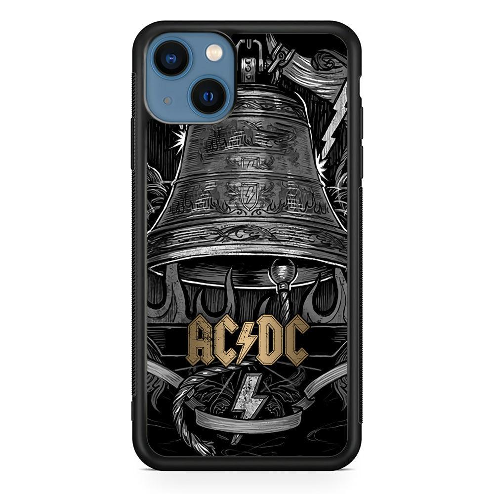ACDC Bell of Fire iPhone 13 Case-Rubber Black (2D Case)-Oxvistore