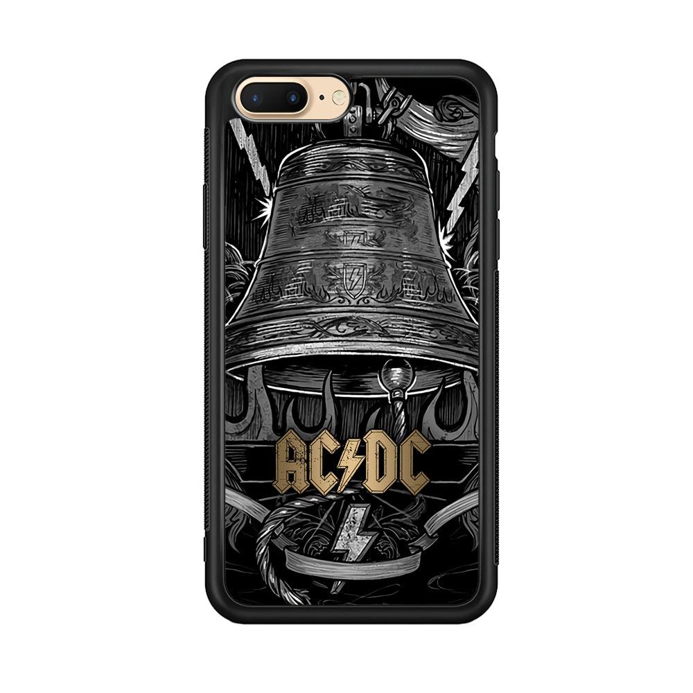 ACDC Bell of Fire iPhone 7 Plus Case-Rubber Black (2D Case)-Oxvistore