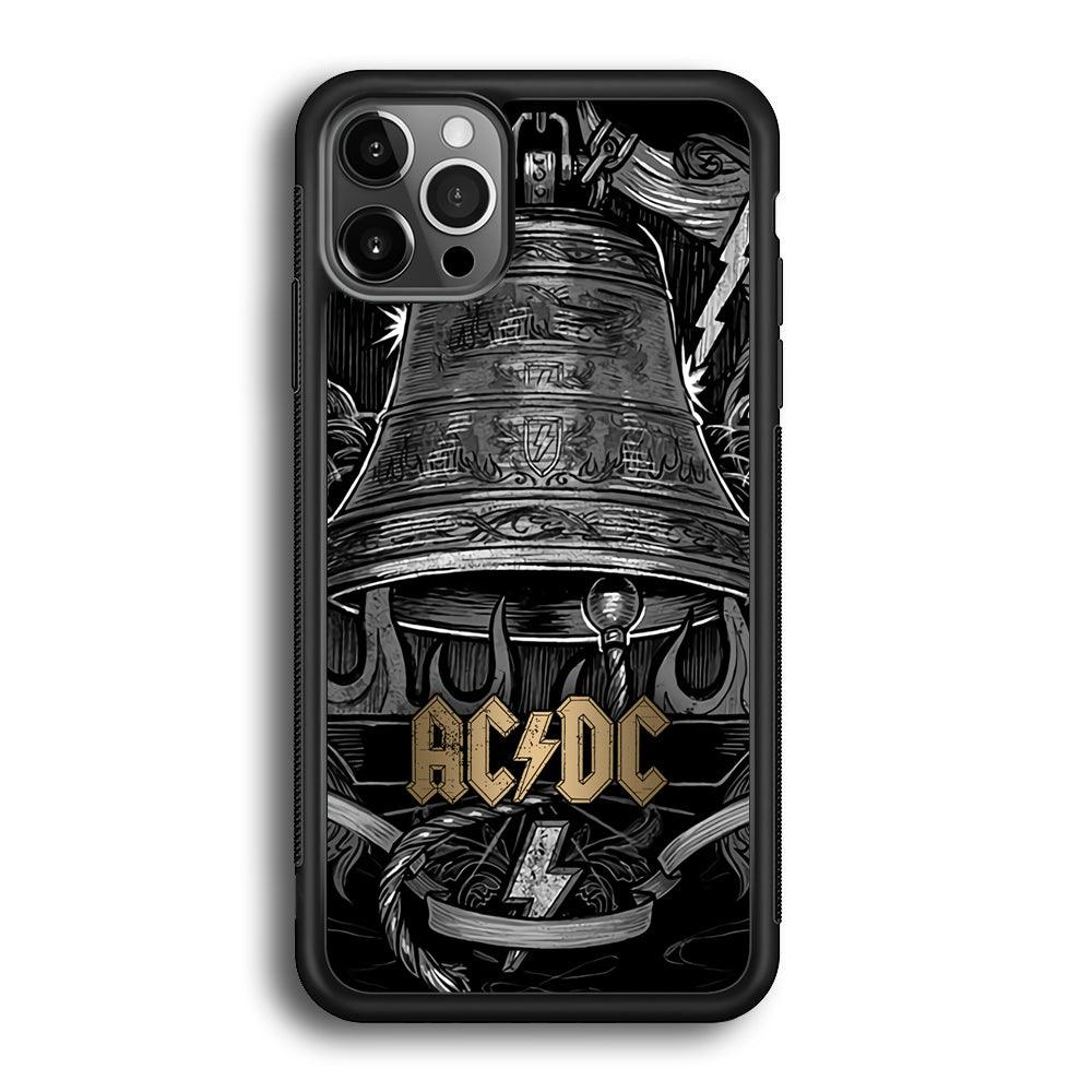 ACDC Bell of Fire iPhone 12 Pro Case-Rubber Black (2D Case)-Oxvistore