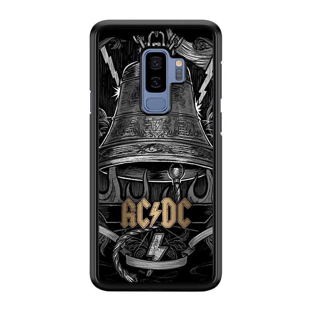 ACDC Bell of Fire Samsung Galaxy S9 Plus Case-Rubber Black (2D Case)-Oxvistore